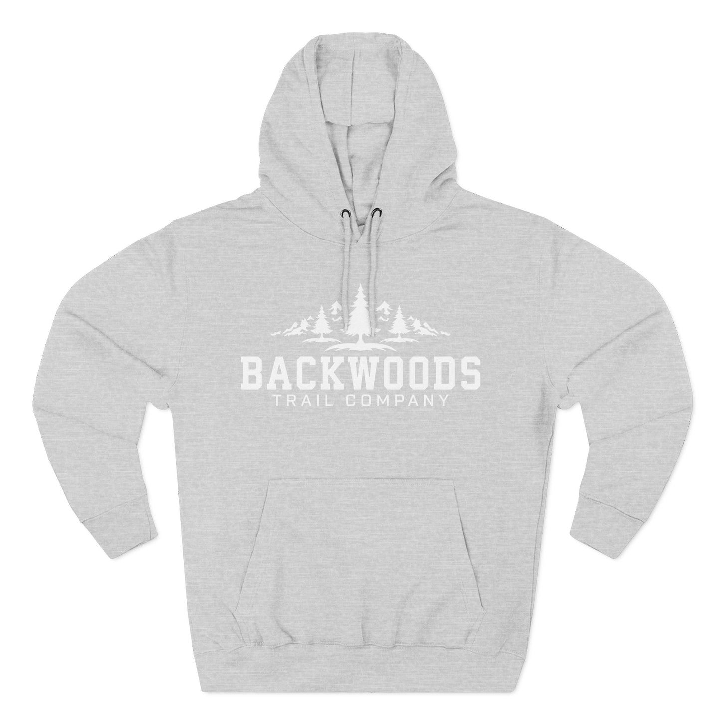 Backwoods Trail Company Three-Panel Fleece Hoodie (White Logo)
