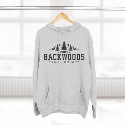 Backwoods Trail Company Panel Fleece Hoodie (Black Logo)