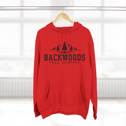 Backwoods Trail Company Panel Fleece Hoodie (Black Logo)