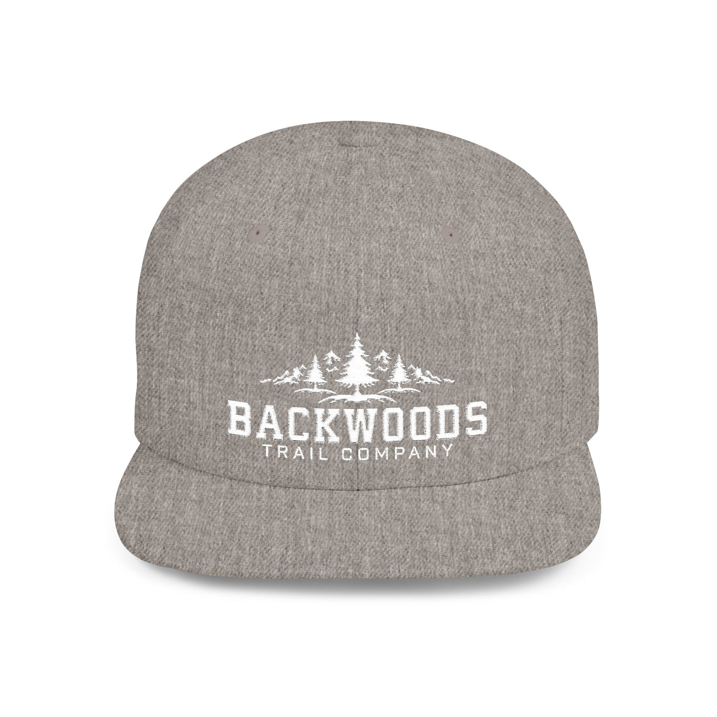 Backwoods Trail Company Flat Bill Snapback (White Logo)