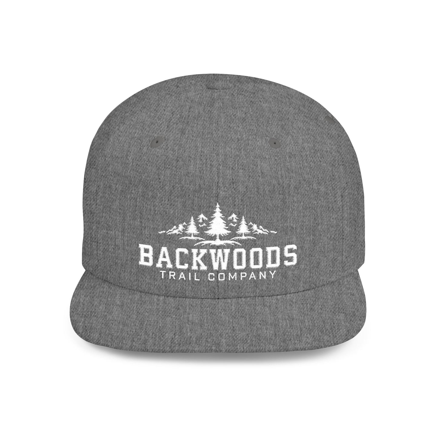 Backwoods Trail Company Flat Bill Snapback (White Logo)