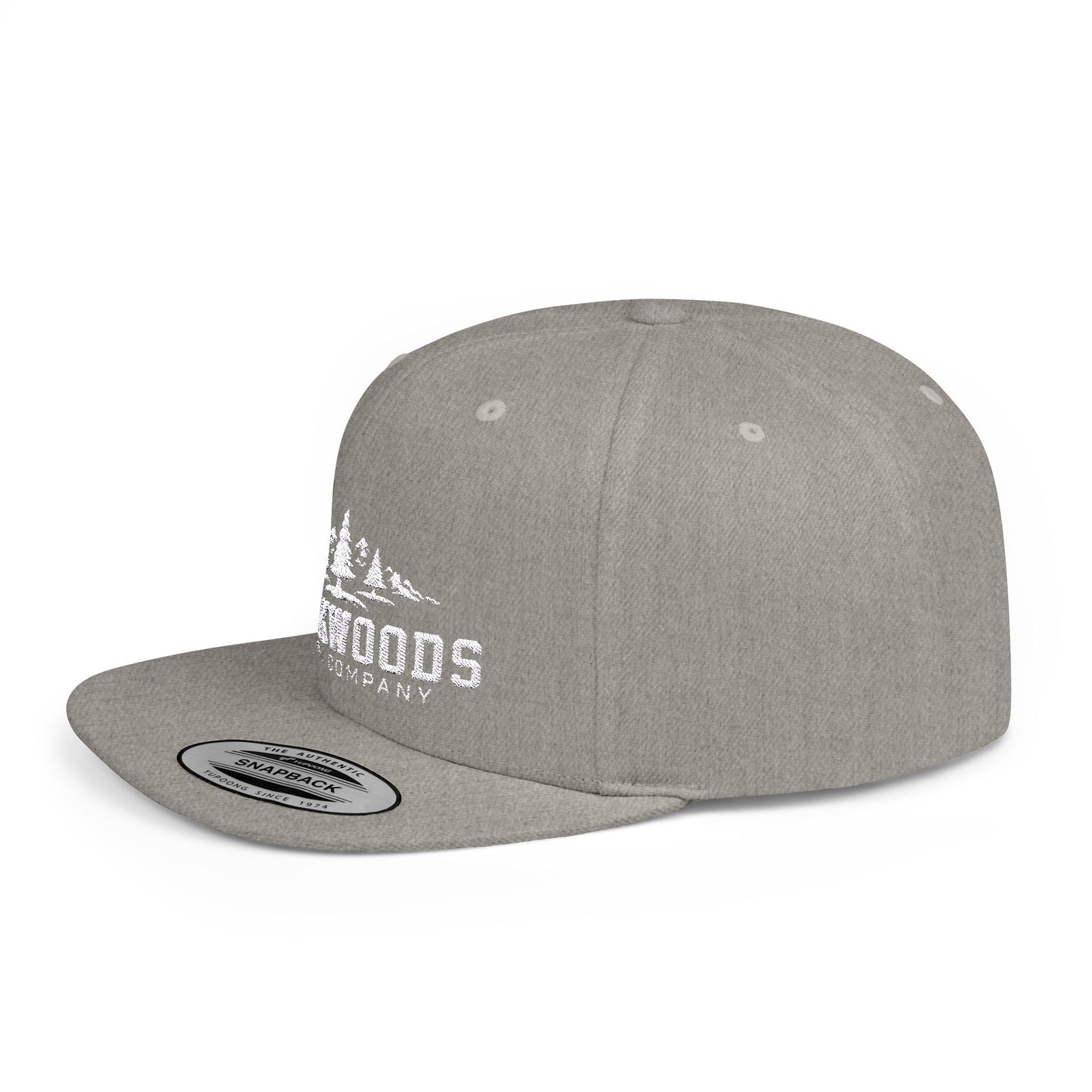 Backwoods Trail Company Flat Bill Snapback (White Logo)