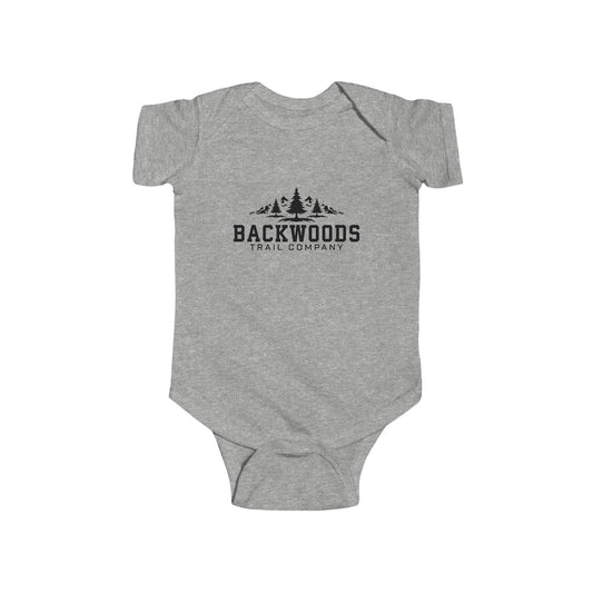 Backwoods Trail Company Infant Jersey Bodysuit (Black Logo)