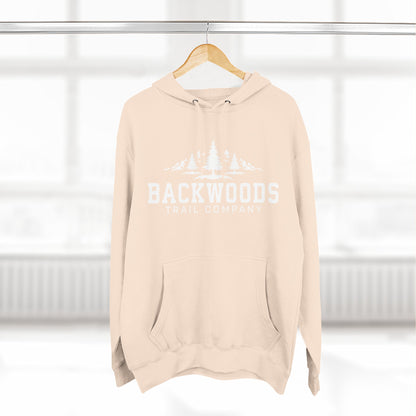 Backwoods Trail Company Three-Panel Fleece Hoodie (White Logo)