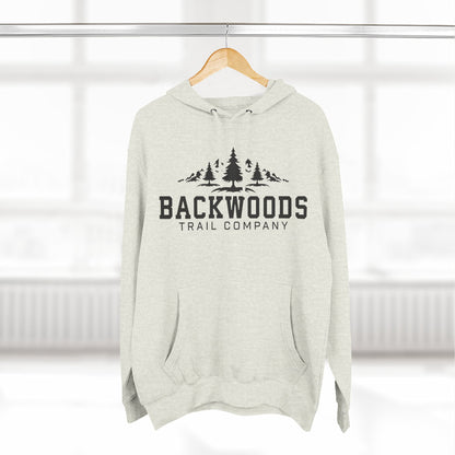 Backwoods Trail Company Panel Fleece Hoodie (Black Logo)
