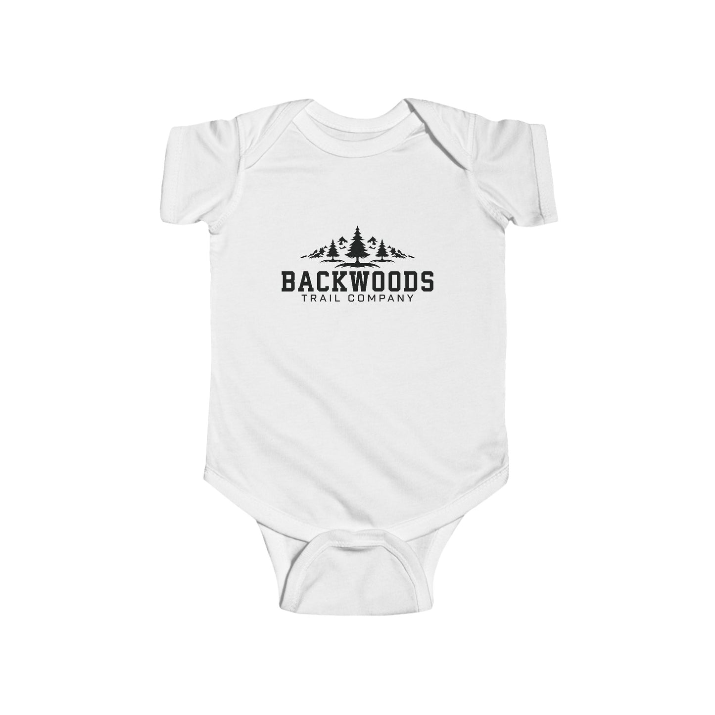 Backwoods Trail Company Infant Jersey Bodysuit (Black Logo)