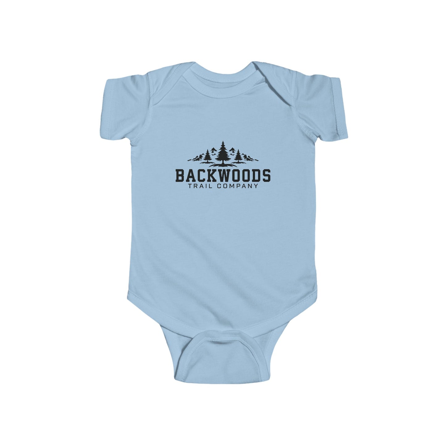 Backwoods Trail Company Infant Jersey Bodysuit (Black Logo)