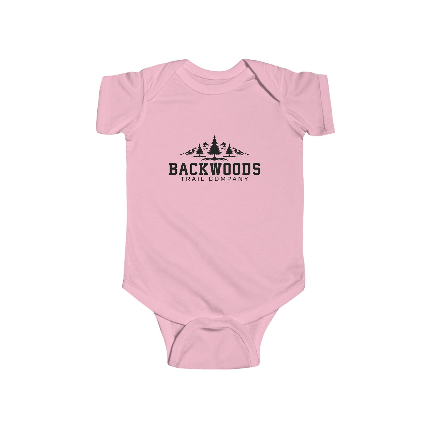 Backwoods Trail Company Infant Jersey Bodysuit (Black Logo)