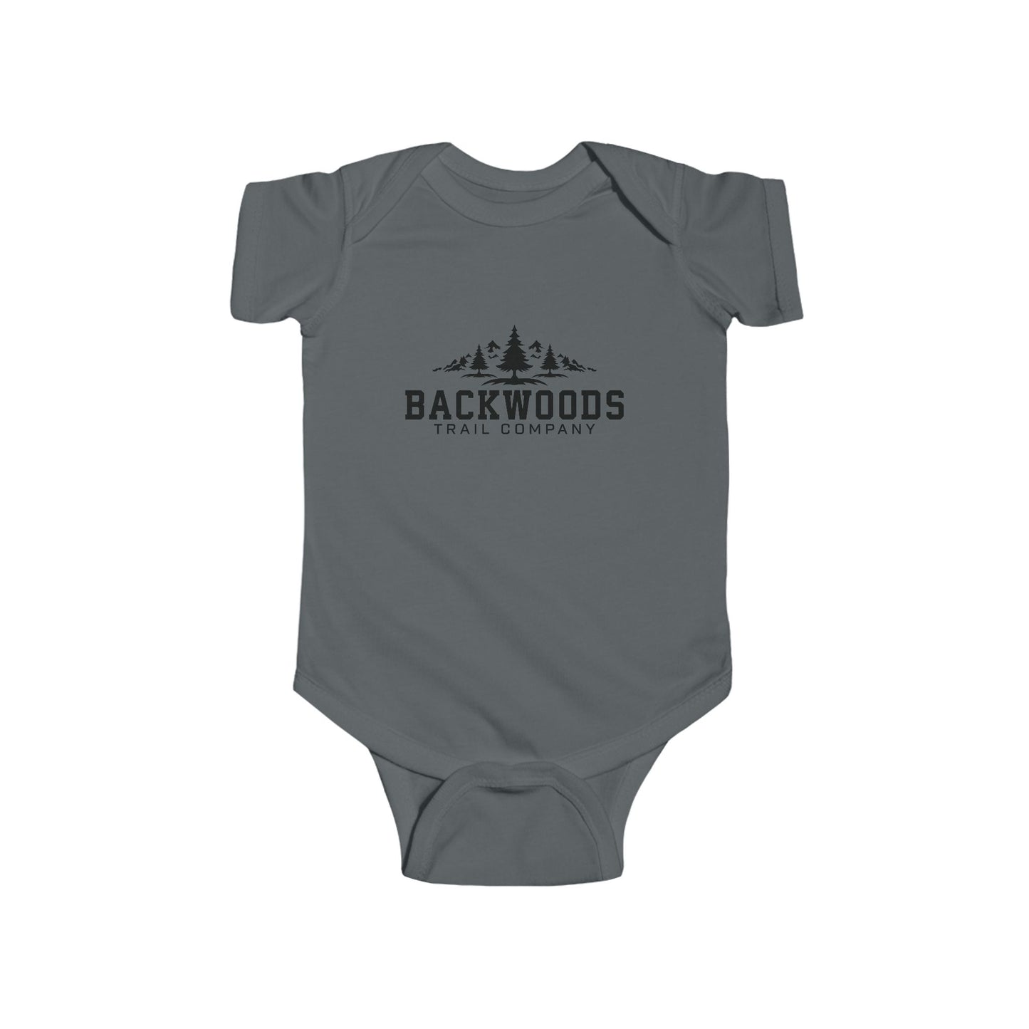 Backwoods Trail Company Infant Jersey Bodysuit (Black Logo)