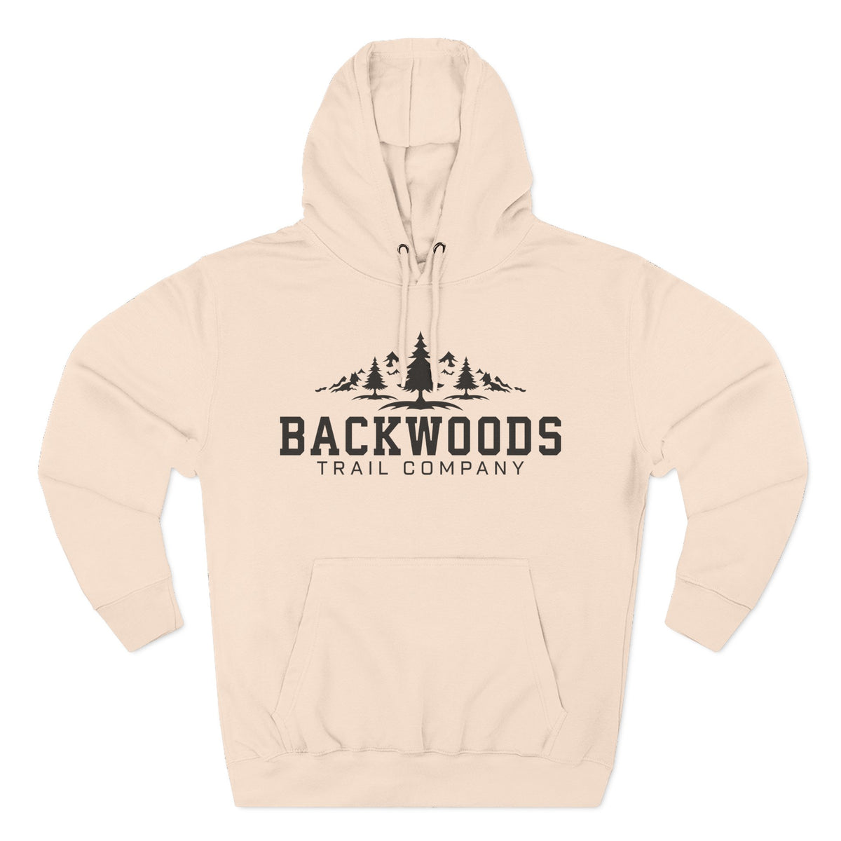 Backwoods Trail Company Panel Fleece Hoodie (Black Logo)