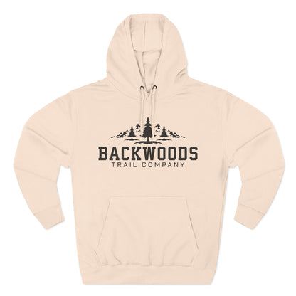 Backwoods Trail Company Panel Fleece Hoodie (Black Logo)