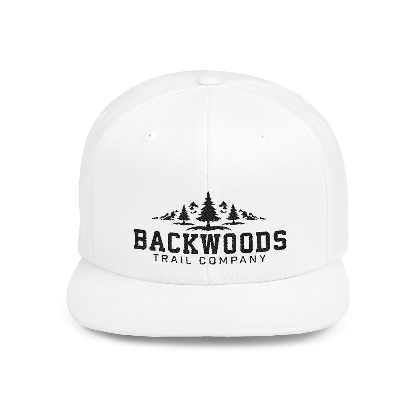 Backwoods Trail Company Flat Bill Snapback (Black Logo)